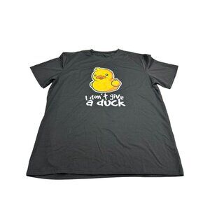 I Dont Give A Duck Graphic T-Shirt XXL Black Humor Short Sleeve